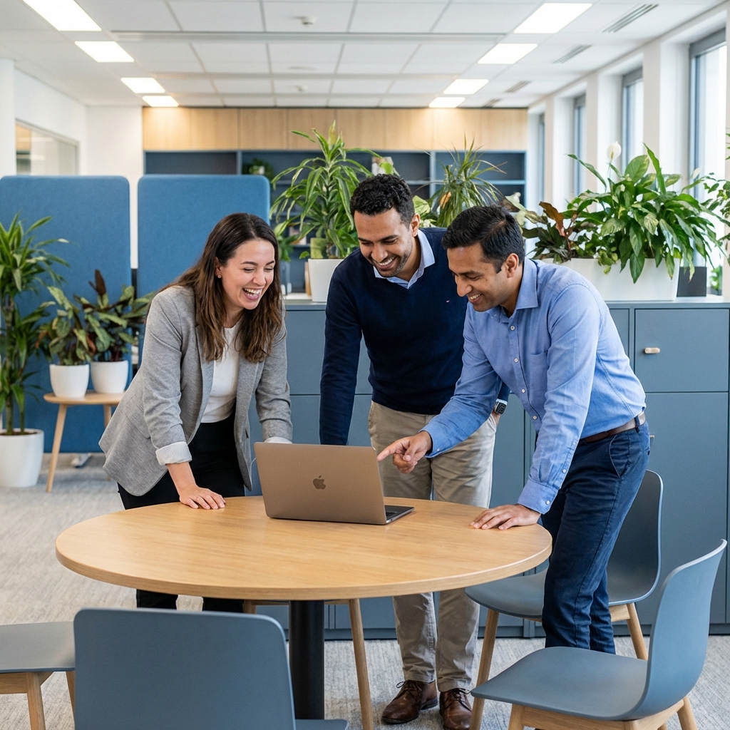 Team collaborating with Owhla